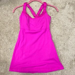 Lululemon Cross My Heart Tank 4 XS Paris Pink EUC